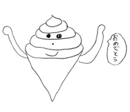 Fake soft cream chan sticker #11920975