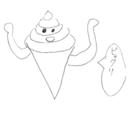 Fake soft cream chan sticker #11920977