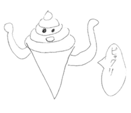 Fake soft cream chan sticker #11920977