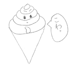 Fake soft cream chan sticker #11920986