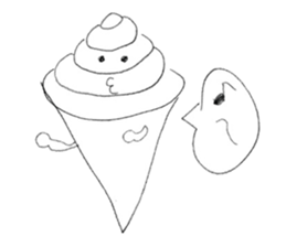 Fake soft cream chan sticker #11920987