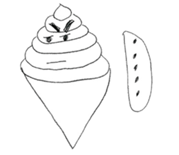 Fake soft cream chan sticker #11920988