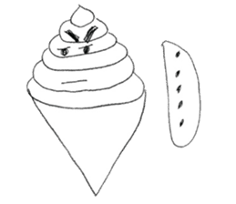 Fake soft cream chan sticker #11920988