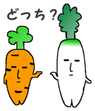 Feeling of vegetables Carrotver. sticker #11922108