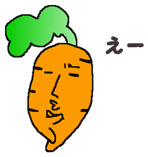 Feeling of vegetables Carrotver. sticker #11922109