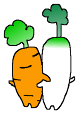 Feeling of vegetables Carrotver. sticker #11922134