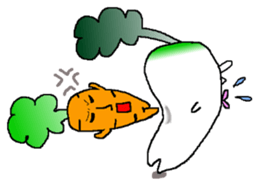 Feeling of vegetables Carrotver. sticker #11922141