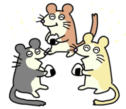cheerful mice sticker #11922458