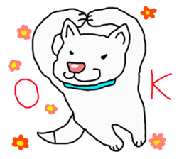 I just a white dog sticker #11922668