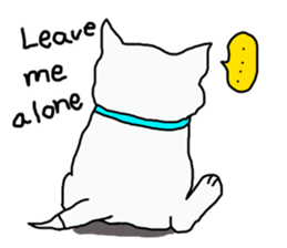 I just a white dog sticker #11922672