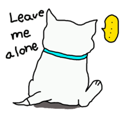 I just a white dog sticker #11922672