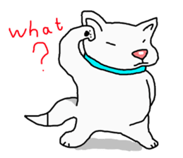 I just a white dog sticker #11922675