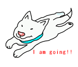 I just a white dog sticker #11922676