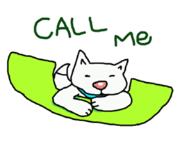 I just a white dog sticker #11922683