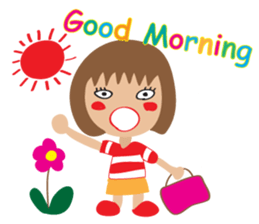 Children's Painting girl style (English) sticker #11922902