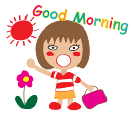 Children's Painting girl style (English) sticker #11922902