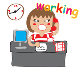 Children's Painting girl style (English) sticker #11922903