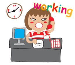 Children's Painting girl style (English) sticker #11922903