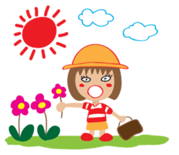 Children's Painting girl style (English) sticker #11922907