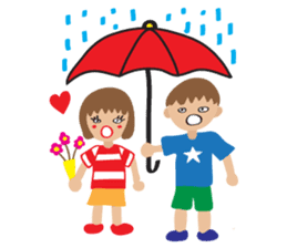 Children's Painting girl style (English) sticker #11922908