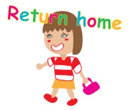 Children's Painting girl style (English) sticker #11922911