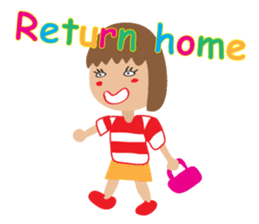 Children's Painting girl style (English) sticker #11922911