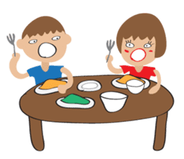 Children's Painting girl style (English) sticker #11922913