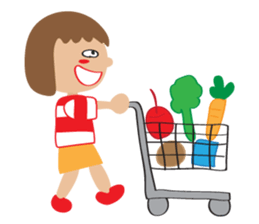 Children's Painting girl style (English) sticker #11922914