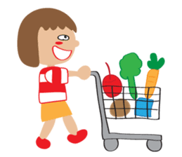 Children's Painting girl style (English) sticker #11922914