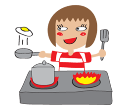 Children's Painting girl style (English) sticker #11922915