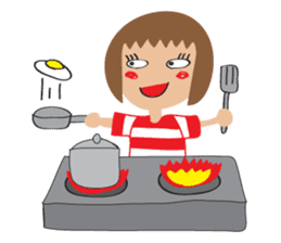 Children's Painting girl style (English) sticker #11922915