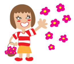 Children's Painting girl style (English) sticker #11922917