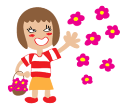 Children's Painting girl style (English) sticker #11922917