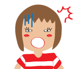 Children's Painting girl style (English) sticker #11922923