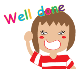 Children's Painting girl style (English) sticker #11922924