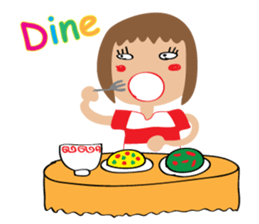 Children's Painting girl style (English) sticker #11922926