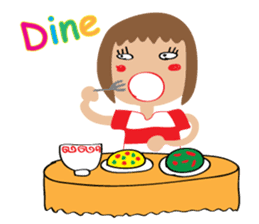 Children's Painting girl style (English) sticker #11922926