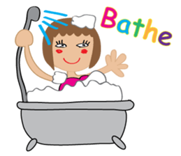 Children's Painting girl style (English) sticker #11922928