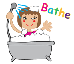 Children's Painting girl style (English) sticker #11922928