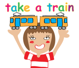 Children's Painting girl style (English) sticker #11922930