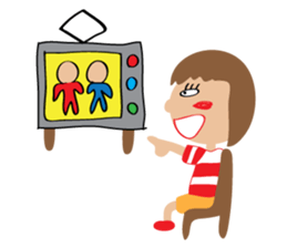 Children's Painting girl style (English) sticker #11922931