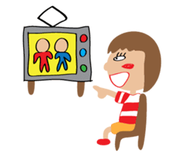 Children's Painting girl style (English) sticker #11922931