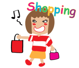 Children's Painting girl style (English) sticker #11922933