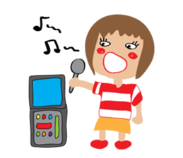 Children's Painting girl style (English) sticker #11922934