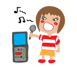 Children's Painting girl style (English) sticker #11922934