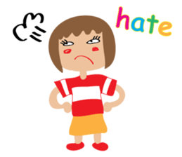 Children's Painting girl style (English) sticker #11922936