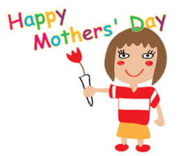 Children's Painting girl style (English) sticker #11922937