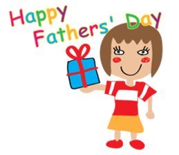 Children's Painting girl style (English) sticker #11922938