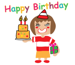 Children's Painting girl style (English) sticker #11922939