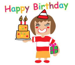 Children's Painting girl style (English) sticker #11922939